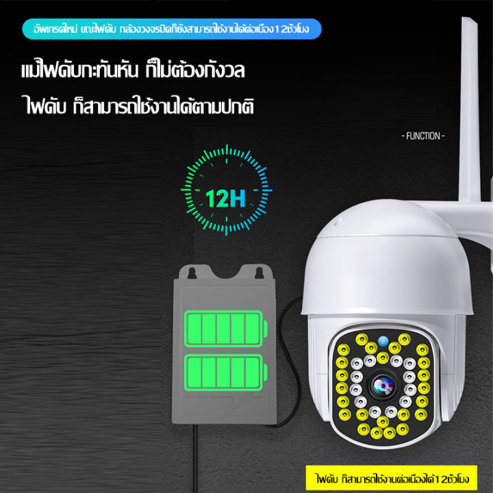 กล้องวงจรปิด-กล้องวงจรปิดไร้สาย-1080p-wifi-กลางแจ้งกล้องรักษาความปลอดภัย-กันน้ำ-ควบคุมระยะไกล-เทคโนโลยีอินฟราเรด-กล้องหมุนได้-360