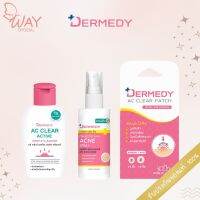 เดอร์มิดี เอซี คลีนเซอร์/ แอคเน่ สเปรย์/ แผ่นแปะสิว18ชิ้น DERMEDY Cleanser/ Acne Spray/Ac Clear Patch 18 pcs