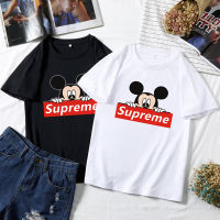 พร้อมส่ง( 7 สี)SupremeMickeyเสื้อยืดแทรนต์เกาหลีมาแรงมากๆ ผ้านิ่มใส่สบาย เสื้อคู่ เสื้อครอบครัว ปลีก-ส่ง(s-xxl)