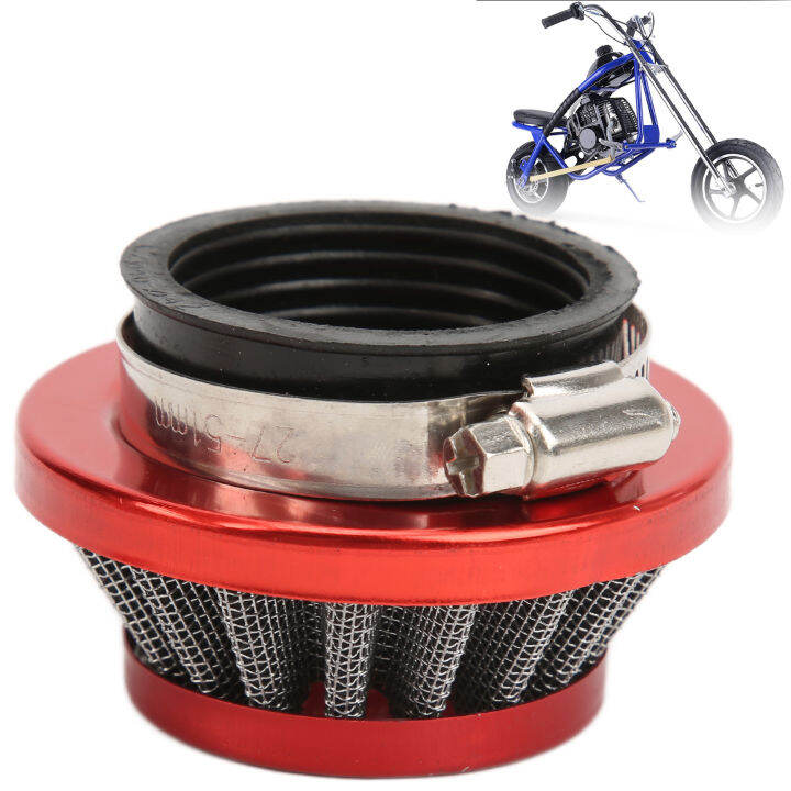 mini-bike-air-cleaner-แอพพลิเคชั่นกว้างป้องกันการสึกหรอตัวกรองอากาศ-atv-สีแดงสำหรับ-47cc-49cc-pocket-bikes