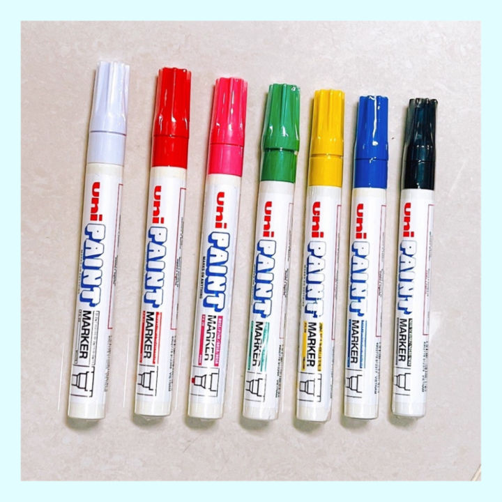 ปากกายูนิเพ้น-ปากกาขีดเหล็ก-px-20-กล่อง-10-ด้าม-สีแดง-สีเขียว-สีขาว-สีน้ำเงิน-สีเหลือง-สีชมพู-สีดำ-สีฟ้า