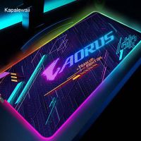 2 Aorus แผ่นรองเมาส์ RGB แผ่นรองเมาส์เกมเมอร์คอมพิวเตอร์แป้นพิมพ์แผ่นเล่นพนัน90X40cm XXL อุปกรณ์เสริมเมาส์ขนาดใหญ่สำหรับแผ่นเสื่อสำหรับเล่นตั้งโต๊ะ