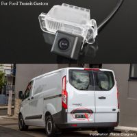 กล้องสำรองสำหรับ Ford Transit CUSTOM 2012 ~ 2018 HD CCD Night Vision Reverse Camera