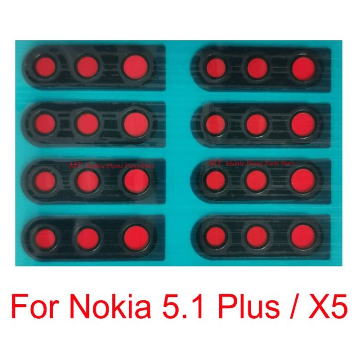 【Worth-Buy】 Huilopker MALL เลนส์กระจกกล้องถ่ายรูปหลังใหม่สำหรับ Nokia 5.1 Plus/X5ที่เปลี่ยนฝาครอบเลนส์กล้องถ่ายรูปขนาดใหญ่ชิ้นส่วนสำหรับ X5 Nokia