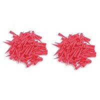 200X Plastic Tapered Pinhead Glue Dispenser Needle, 25 Gauge, 0.26mm Opening Size, Red