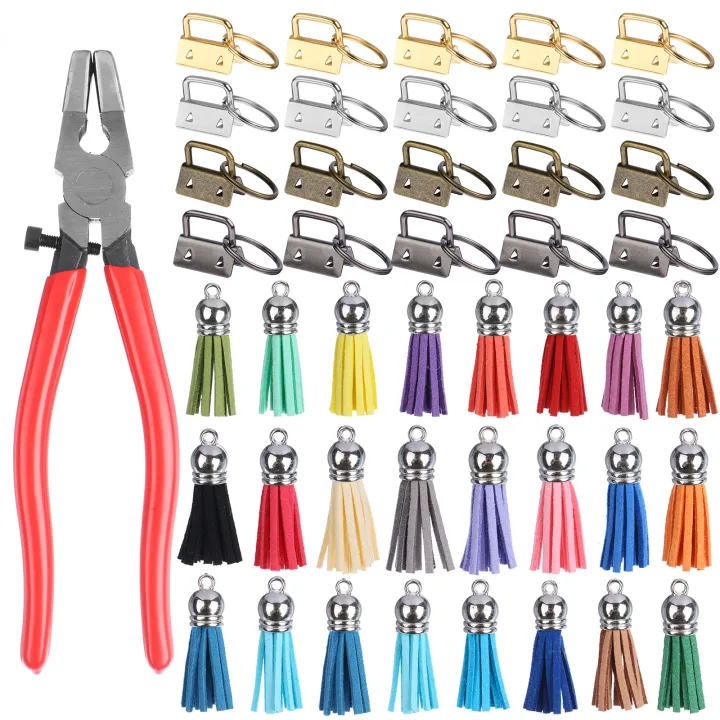 Key Fob Hardware Set, 20 Pcs Key Fob Hardware with Key Fob Pliers