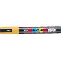 ญี่ปุ่น 5ชิ้น X UNI MITSUBISHI Pencil MITSUBISHI PENCIL Pc 5M 3 [Posca Medium Round Lead,Yamabuki]. Abies5Star