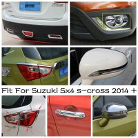 Chrome Exterior Rear Fog / Brake Lamps Eyebrow / Window Wiper / Rearview Mirror Cover Trim For Suzuki Sx4 s-cross 2014 - 2021