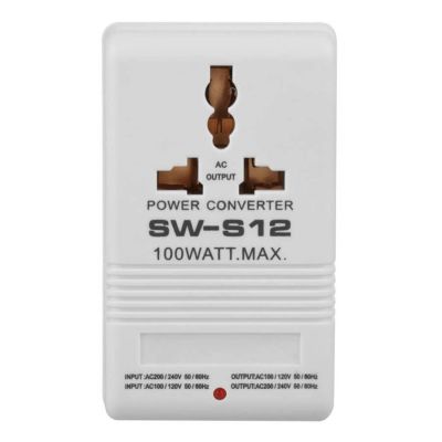 ☜ SW-S12 100W 110V/120V to 220V/240V Step-Up Down Voltage Transformer Converter Travel Dual Channel Power Converter Adapter