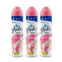 Glade สเปรย์ดับกลิ่น สเปรย์ปรับอากาศ เกลดกลิ่นฟลอรัล 320 มล ( 1 แพ็ค 3 ชิ้น )