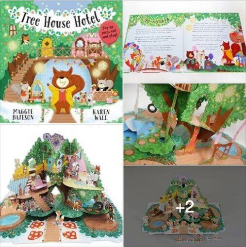 Tree House Hotel Hardback Pop-up 360องศา English Hardback English By Maggie Bateson , Illustrated by Karen Wall 9781471163715 Pop up