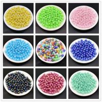 6 8 10mm AB Color Plating Acrylic Beads Loose Spacer Round Beads Garment Beads Jewelry Making DIY RoLi