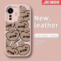 JIUMOO เคสสำหรับ Vivo Y77 5G Y77E 5G Iqoo Z6 Lite เต็มหน้าจอดีไซน์ใหม่หมีมีความสุขเคสโทรศัพท์มีลายบางนุ่มหนังฝาปิดด้านหลังเลนส์เต็มรูปแบบเคสป้องกันกล้องกันกระแทก