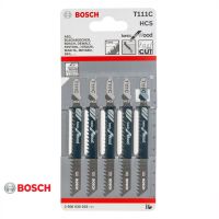 ใบเลื่อย ใบเลื่อยจิ๊กซอ BOSCH รุ่น T111C Basic for Wood  ตัดไม้ ไม้หยาบ หนา 4-50 มม. ตัดตรง ตัดได้เร็ว