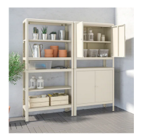 Shelving unit with 2 cabinets, beige size 171x37 cm