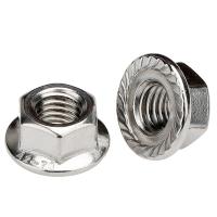 304 Stainless Steel Flange Nut Hexagon Lock Screw With Pad Anti-Slip Nut M3 M4 M5 M6 M8 M10-M20