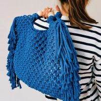 Tote Bags Large Capacity Luxury Designer Handbag For Women 2023 New Knitting Tassel Beading Decorate Purse Ladies Beach Bag