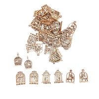 20pcs Wooden Slices Cute Bird Cage Shape Embellishments Ornament Unfinished Wood for Party Decoration DIY Craft Supplies Clips Pins Tacks