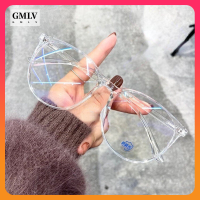 GMLV แว่นตาคอมพิวเตอร์กรอบใหญ่ แว่นตาป้องกันรังสีสำหรับผู้ชาย แว่นตาเลนส์ใส แว่นตาแฟชั่น