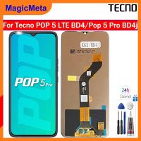 MagicMeta หน้าจอต้นฉบับสำหรับ Tecno POP 5 LTE BD4/Pop 5 Pro BD4j จอแสดงผล LCD แบบสัมผัสหน้าจอดิจิตอลแทนการประกอบสำหรับ Tecno POP 5 LTE BD4ป๊อป5 Pro BD4j กับกรอบกลางสำหรับ Tecno Pop 5 LTE BD4 /Pop 5 Pro