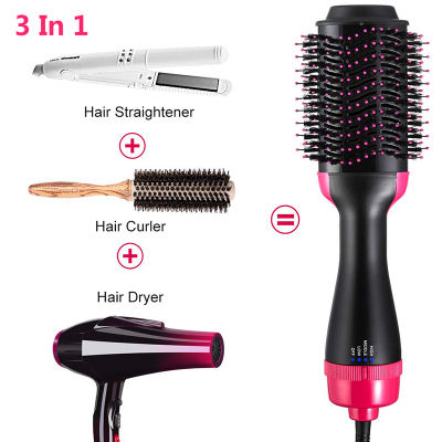 One Step Hair Dryer 1000W Hot Air Brush Curler Hair Styling Tools Electric Ion Blow Roller Hair Straightener Comb Curling Styler