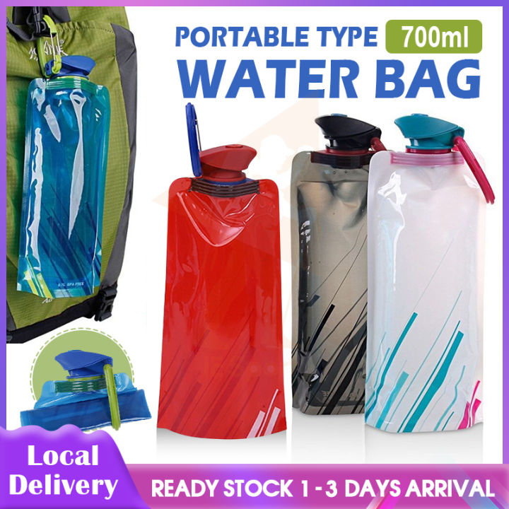 Folding Water Bottle 700ml Sports Travel Hiking Collapsible
