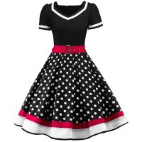 【HOT】✐ Size S-4XL Dot Rockabilly Pin Up Ladies Dresses Vestidos