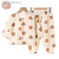 ♞✣ n4rn Bebê menina menino algodão pijamas infantil criança caixa impressão conjunto homesuit primavera outono roupa de dormir do bebê 1-12y