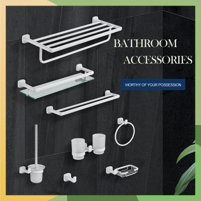【jw】❣❖△  304 Toalheiros de Aço Inoxidável Banheiro Hardware Suite Cup Paper Holder Toalha Bar Hook Racks Acessórios