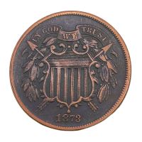 【CC】✈  America 1873 Commemorative Coin Collection Souvenir 2 Cent Pattern Decoration Desktop Ornament US