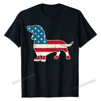 Dachshund 4Th Of July Dog Lover Gift Men American Flag T-Shirt Prevailing Men Top T-Shirts Custom Tops Tees Cotton Family