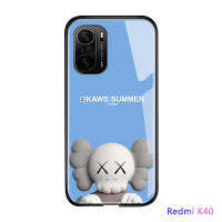 UCUC เคสโทรศัพท์เคสสำหรับ Xiaomi Redmi K40 / Redmi K40 Pro แฟชั่นผู้ชายที่เป็นที่นิยมเคสมือถือ เคสโทรศัพท์ เคสชายการ์ตูน Limited Edition กระจกเทมเปอร์ปลอก Slim ขอบซิลิโคนฝาครอบโทรศัพท์