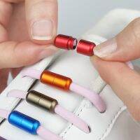 New Version Colorful Elastic No Tie Shoelaces Quick Lazy Metal Lock Semicircle Sneakers Shoelace