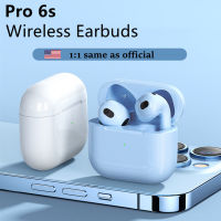 Original หูฟังไร้สาย รุ่น Pro 6s TWS พร้อมกล่องชาร์จ เชื่อมต่อ Bluetooth 5.0 ใช้งานได้นานต่อเนื่อง ใช้ได้ทั้ง IOS และ Androidชุดหูฟังบลูทูธสำหรับเล่นเกมกีฬาพร้อมกล่องชาร์