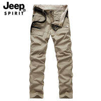 Fast Shipping Factory Outlet Jeep Spirit Summer New Military Multi -Bag Pants MenS Straight Washed Plastic Small