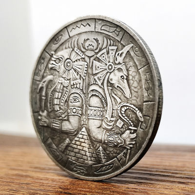 Egypt Death Protector Anubis เหรียญพีระมิด Wanderer เหรียญ Anubis และ Eagle เหรียญที่ระลึกเหรียญตกแต่งบ้านของขวัญอุปกรณ์เสริม-kdddd
