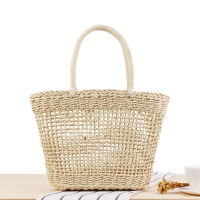casual rattan women handbags wicker woven hollow shoulder bags summer beach basket straw bag bali big purses large capacity tote