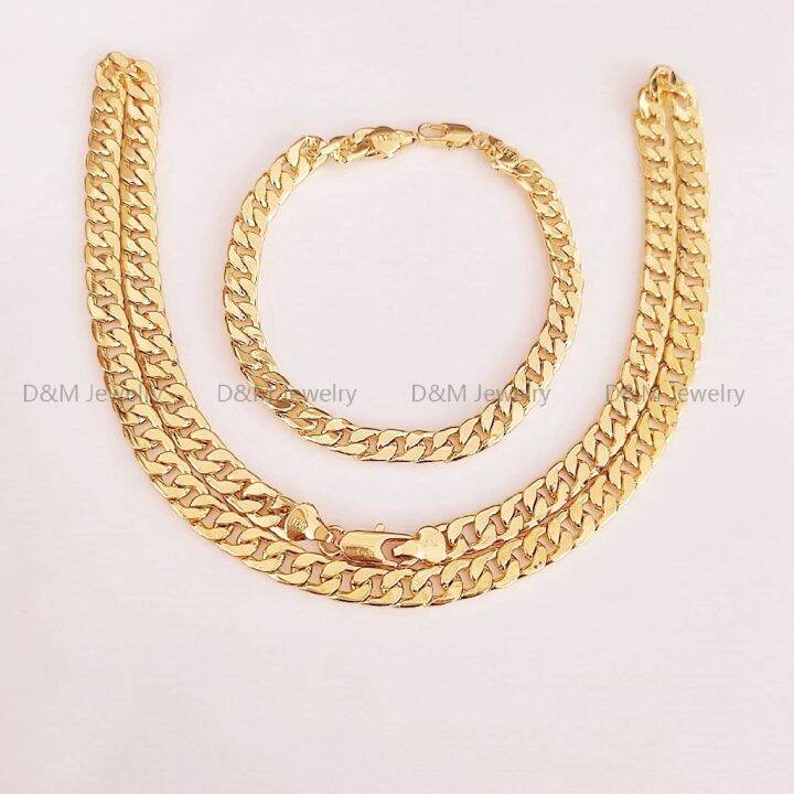 ♝ﺴ☈ Bangkok gold plated 2in1 necklace bracelets Lazada PH
