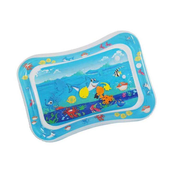 เบาะน้ำเด็ก-เสื่อเล่นน้ำทารกเป่าลม-toy-water-play-mat-มีรูปสัตว์ใต้ทะเลให้เด็กน้อยได้ดู