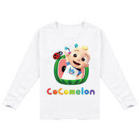 New 2021 Cute Cocomelon Clothes Kids Rainbow T-Shirts Boys Shirts Boy Tee Baby Boys Long Sleeve Tshirt Entant Girls Cartoon Tops