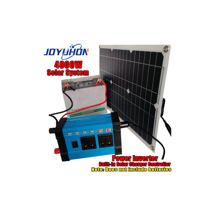 JOYUHON Solar Panel Power Inverter System Kit 18W Solar Panel+4000W