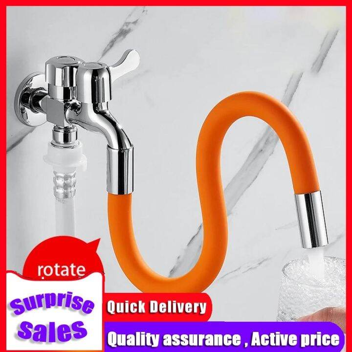 New Kitchen Faucet Extension Hose Bathroom 360° Rotation Bending Faucet