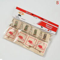 Renk 2/4PC Reusable Wooden Mice Mouse Traps Bait Mice Home Garden Supplies Mousetraps