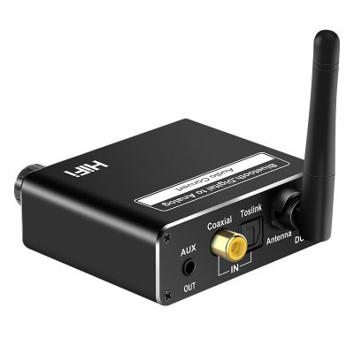 Wireless Bluetooth 5.0 Digital to Analog DAC Converter Kit with Remote Control Coaxial 3.5mm Support USB Audio Adapter