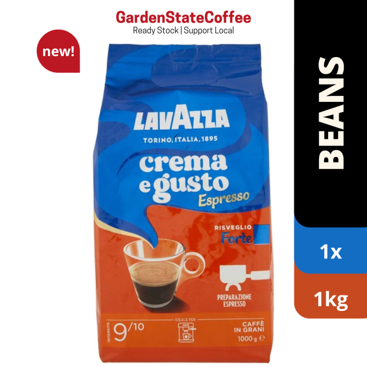 (1kg) Lavazza Crema e Gusto Espresso Forte. Whole Coffee Beans, Dark