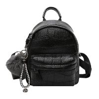 Casual soft pu leather fashion bag personality mini cute backpack