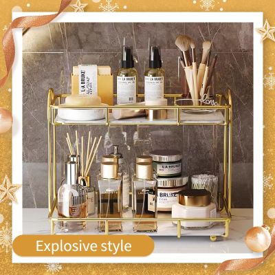 【CC】✸  Luxury Rack Make Up Storage Decoration Ornament Three-Tier Desktop Organizer