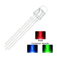 50PCS 5mm full-color LED RGB red/green/blue Common Cathode/Anode Four feet transparent highlight color light 5mm diode colorful WATTY Electronics