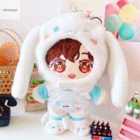 JUNNYA ตุ๊กตาเพลย์เฮาส์20Cm,ตุ๊กตาดาว DIY อุปกรณ์เสริมเสื้อผ้าของเล่นสุนัขสีฟ้าตุ๊กตาดาวตุ๊กตาสวมใส่ตุ๊กตาผ้ากำมะหยี่แต่งตัว