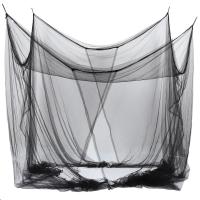 4-Corner Bed Netting Canopy Mosquito Net for Queen/King Sized Bed 190x210x240cm (Black)